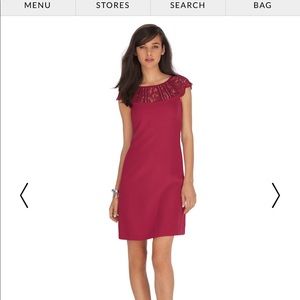 Beautiful deep red cap sleeve dress